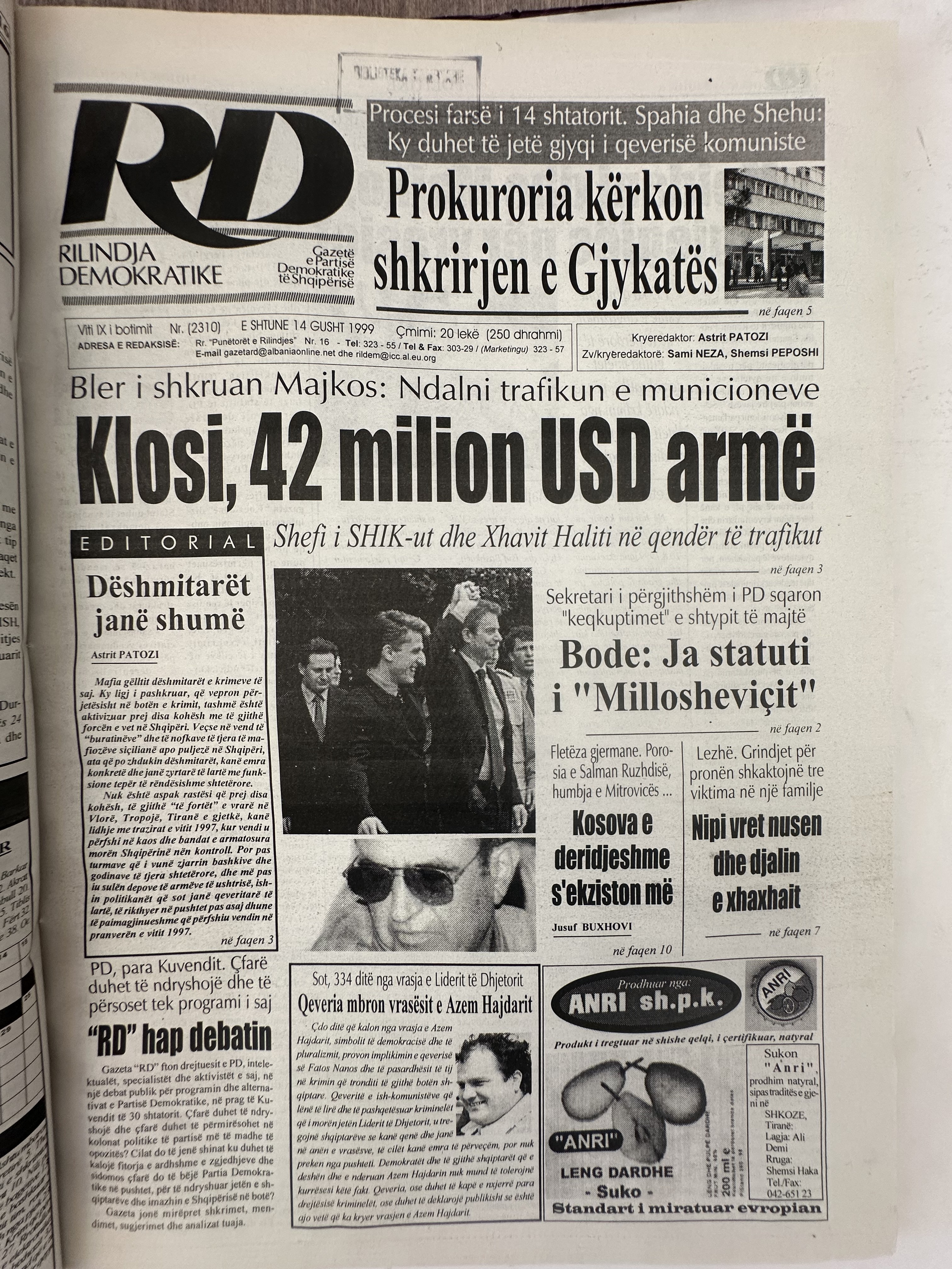 Rilindja Demokratike 1999-08-14